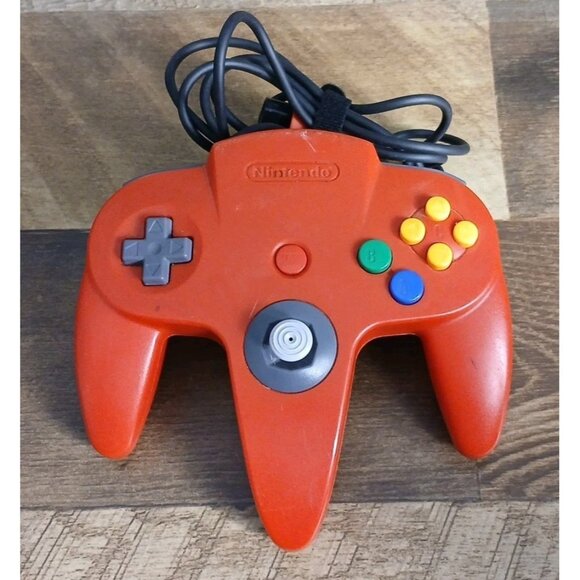 N64 Nintendo 64 Original Red Original Controller OEM NUS-005 Tested - Picture 1 of 11